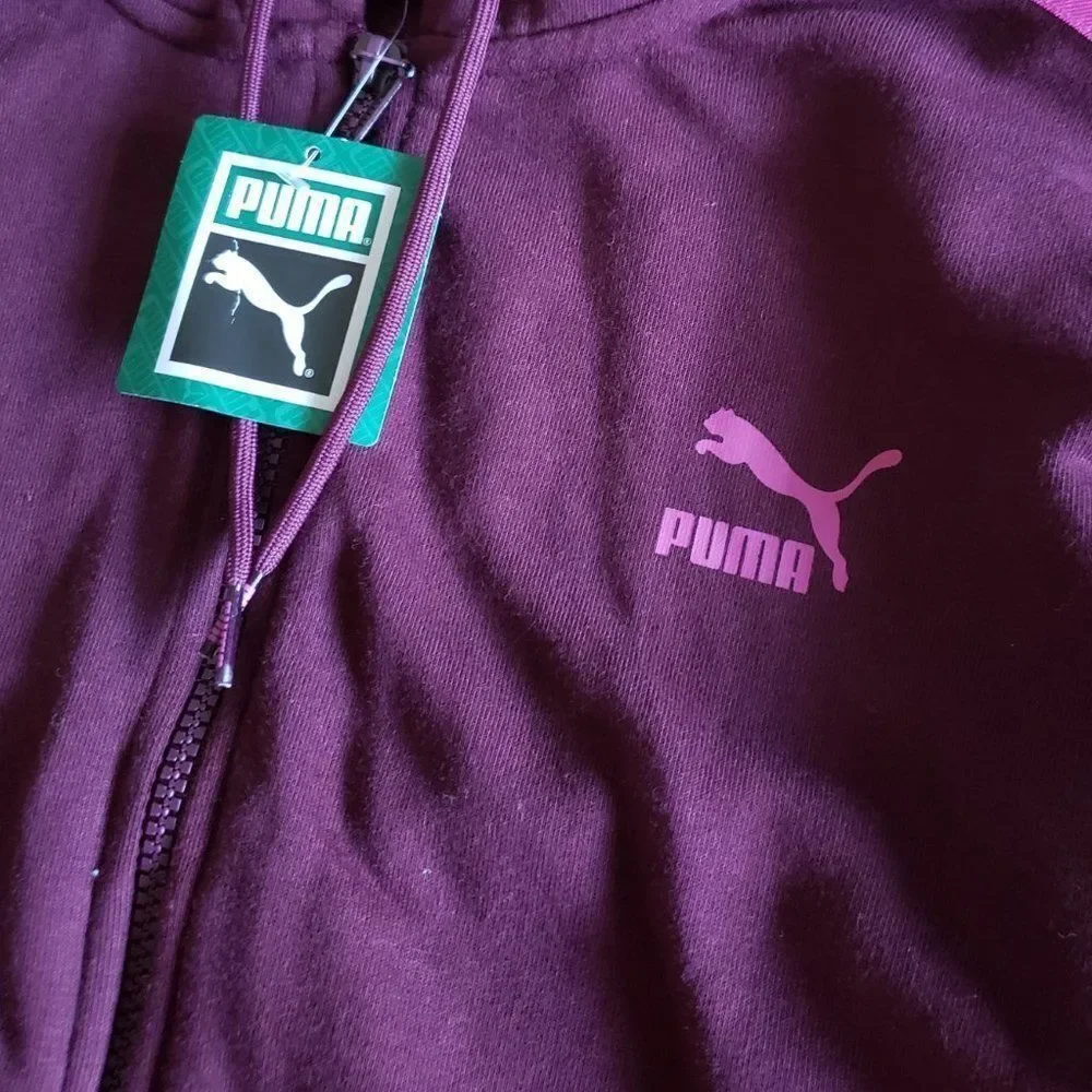Puma Revolt Crop Hoodie Sheatshirt NWT - Picture 3 of 5